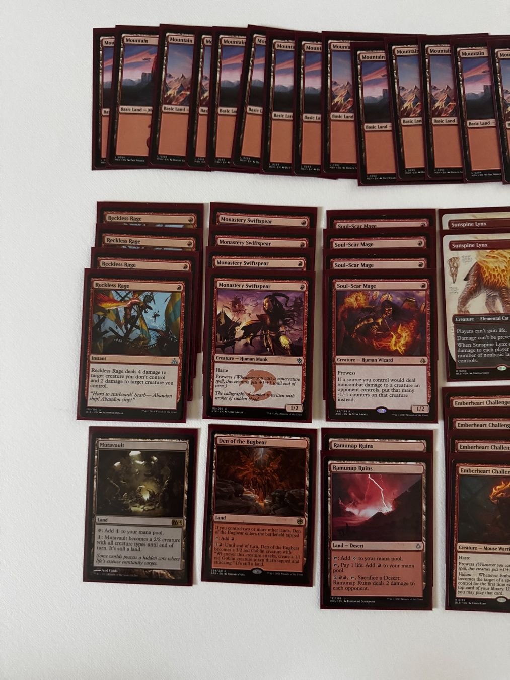 Magic The Gathering Carte collezionabili: Magic the Gathering - Mono Red Deck - 60 Cards. – Usato da Bubikon venduto da heatzh 4