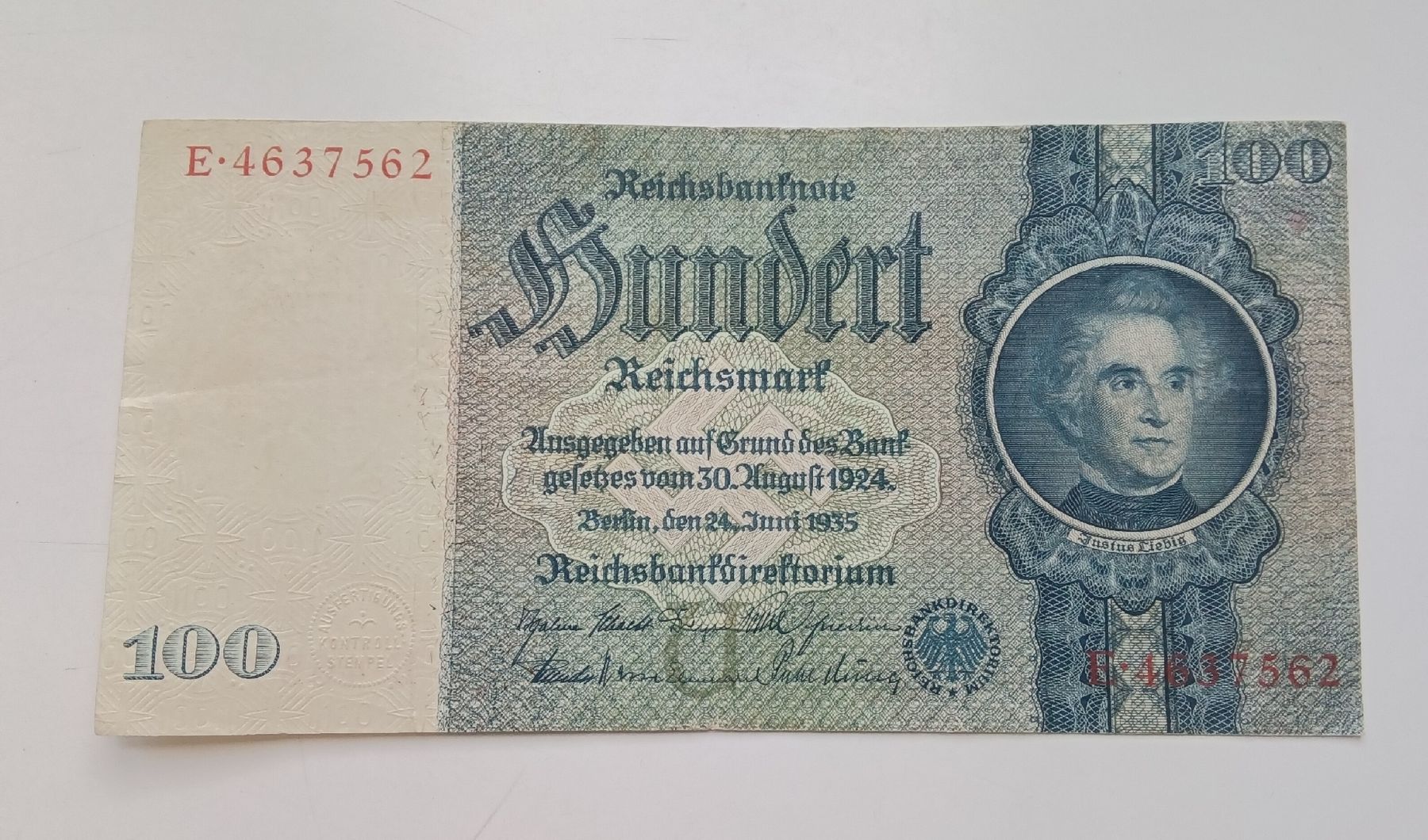 Banknoten: Reichsbanknote HUNDERT REICHSMARK Berlin 1925 – Gebraucht aus Feldbach von carlotta111