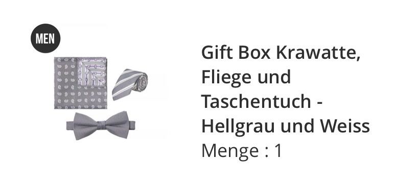 Cravatte: Herren Krawatten-Set, Fliege & Tuch,NEU – Nuovo e nell'imballaggio originale da Sursee venduto da ramona0406 3