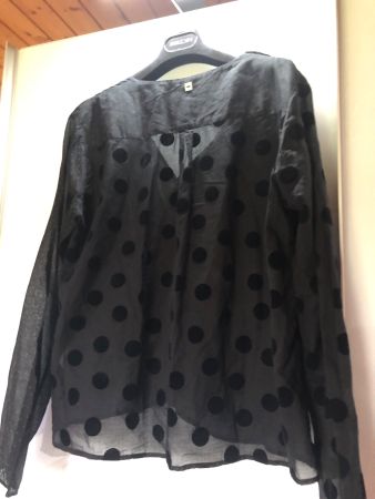 Blouse Noire fantaisie - 48it L - marque italienne