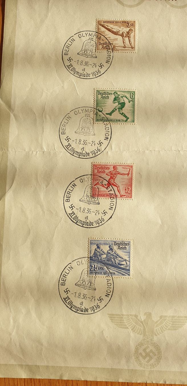 Tous les timbres: Brifmarken Olympichen Spiele 1936 – D'occasion à St-Sulpice VD par jpw_6xc8 2