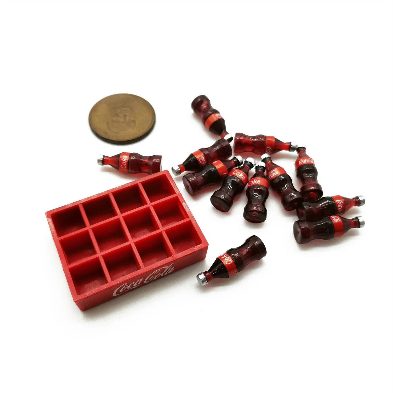 Puppenhäuser & -möbel: 4 Coca Cola Harassen mit je 12 Mini Flaschen für Puppenstube – Neu und originalverpackt aus Spiez von Mlandcruiser 3
