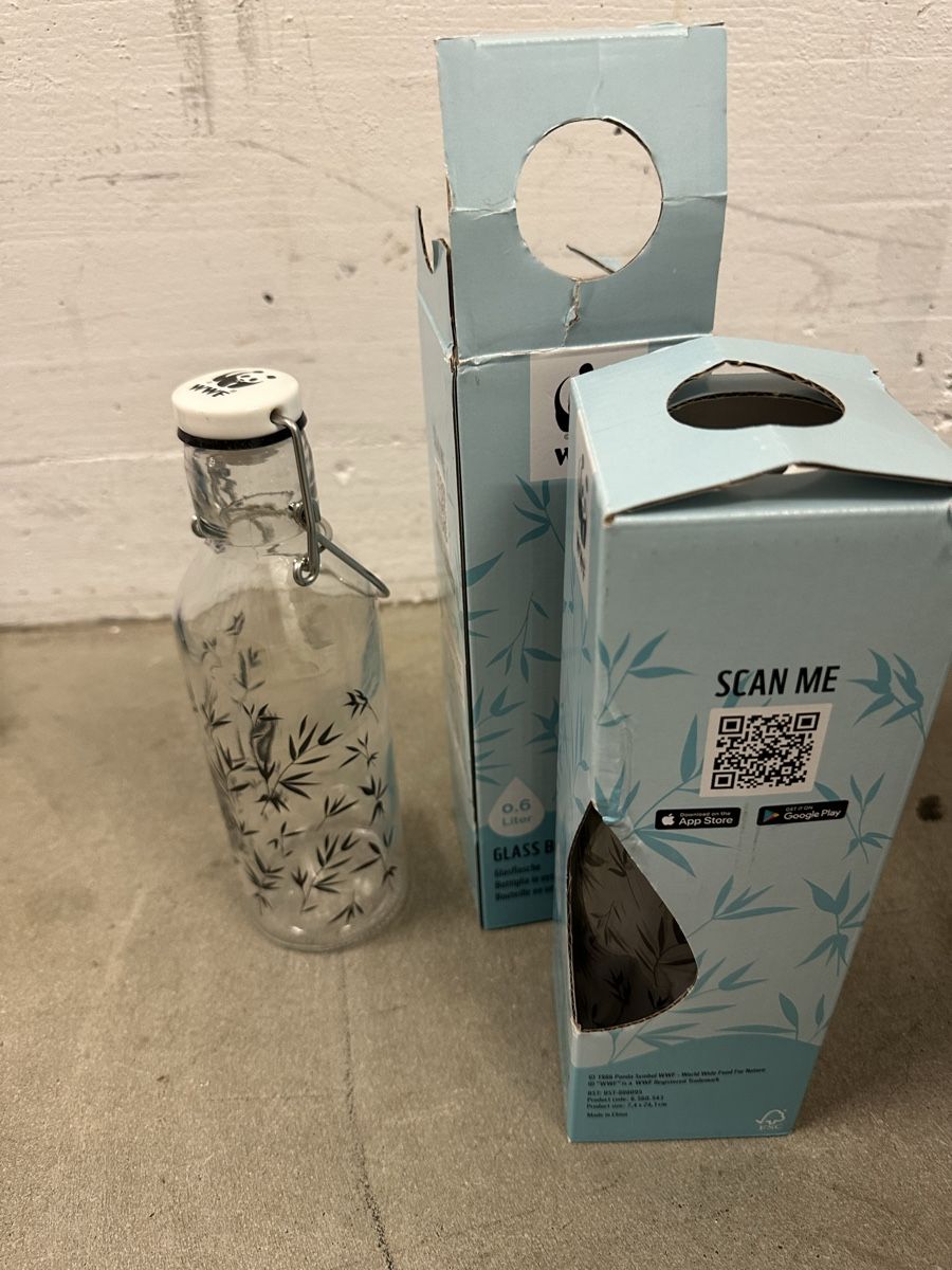 WWF Bicchieri, Caraffe & Bottiglie: WWF Glasflasche mit Bügelverschluss – Usato da Zürich venduto da brate1986