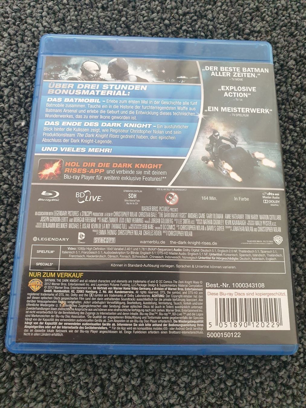 Tutti i DVDs: THE DARK KNIGHT RISES – Usato da Ruswil venduto da jan_bxl5 1