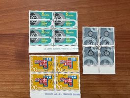 1967   CH Erstag gest.Viererblock mit Tab  (K167)