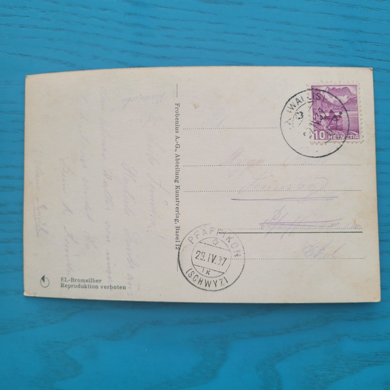 Ansichtskarten: Furka / Hotel Belvédère 1937 – Gebraucht aus SCHÜBELBACH von CoKaHa 1