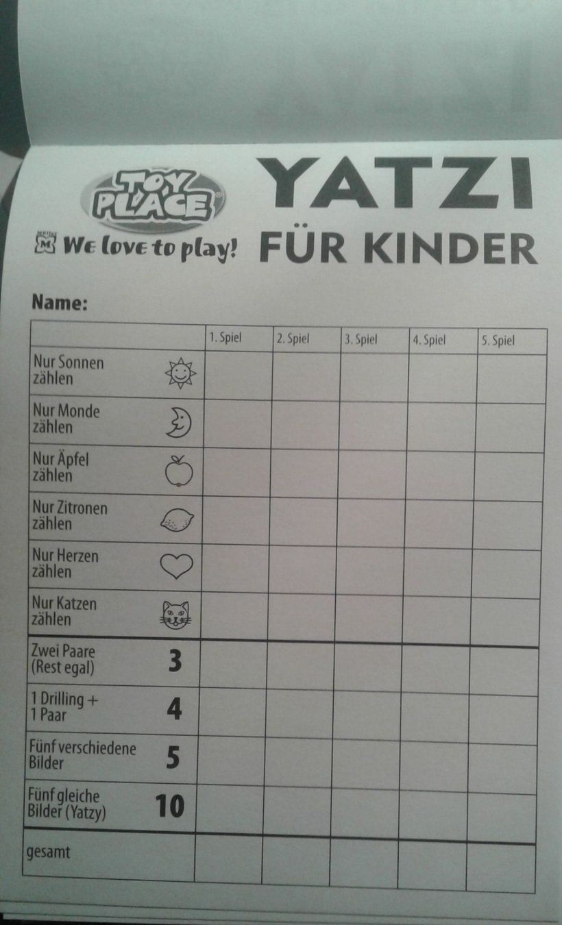 Spiele: Yatzi Kinder Spiel – Neu (gemäss Beschreibung) aus Unterseen von Ruia3333 2