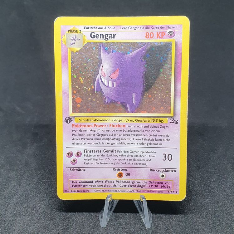 Pokémon Gengar Holo Fossil 1. Edition 1st First Kaufen