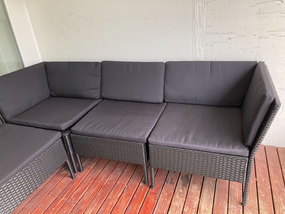 Garten oder BalkonLoungeSet 6teilig dunkel Anthrazit Kaufen auf