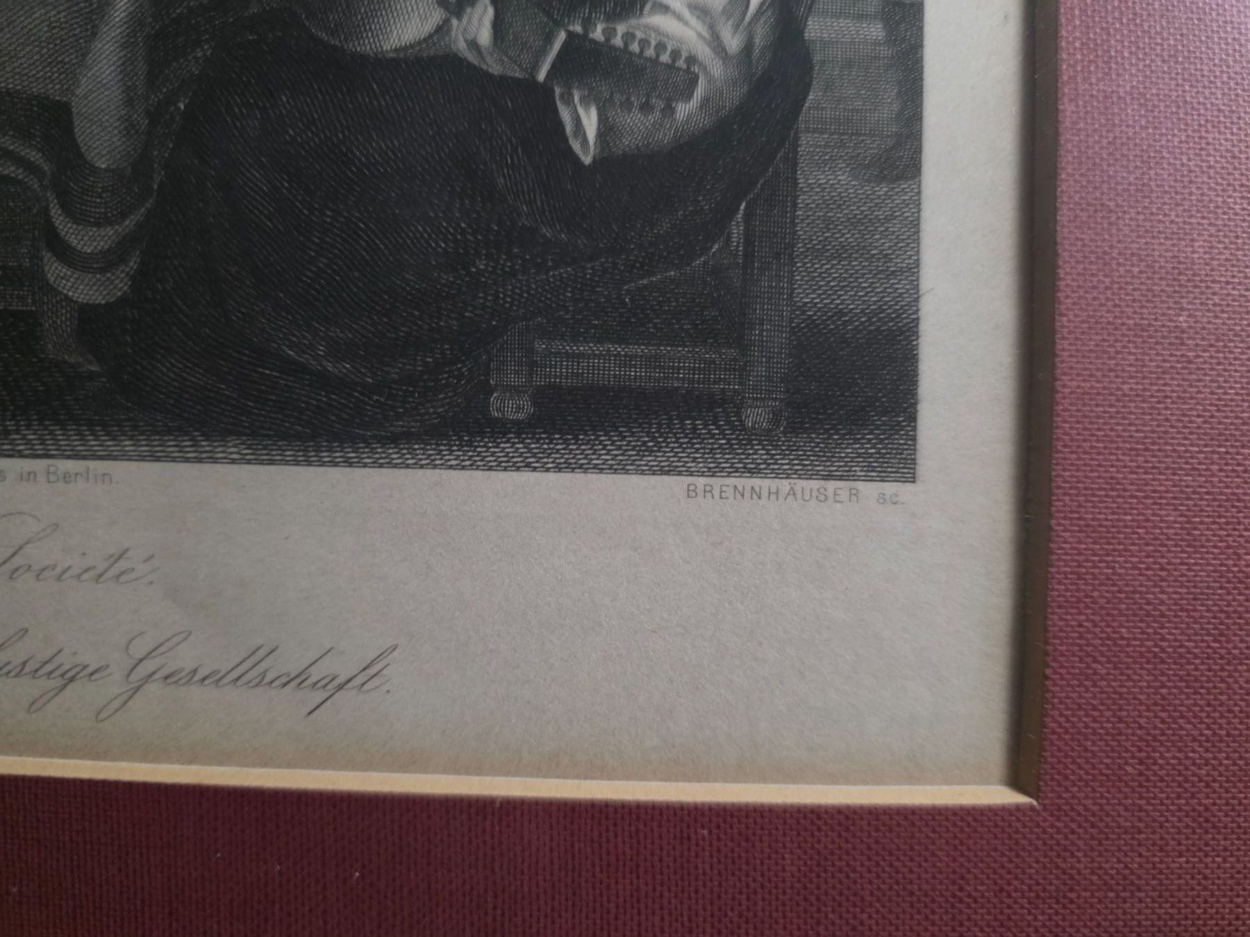 Stiche: Stich - G. Honthorst - Brennhäuser - Eine lustige Ges. – Gebraucht aus Walterswil BE von Lonitti 5