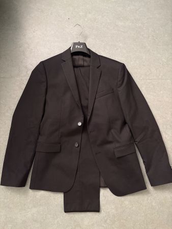 calvin klein suit, schwarz, slim fit 46