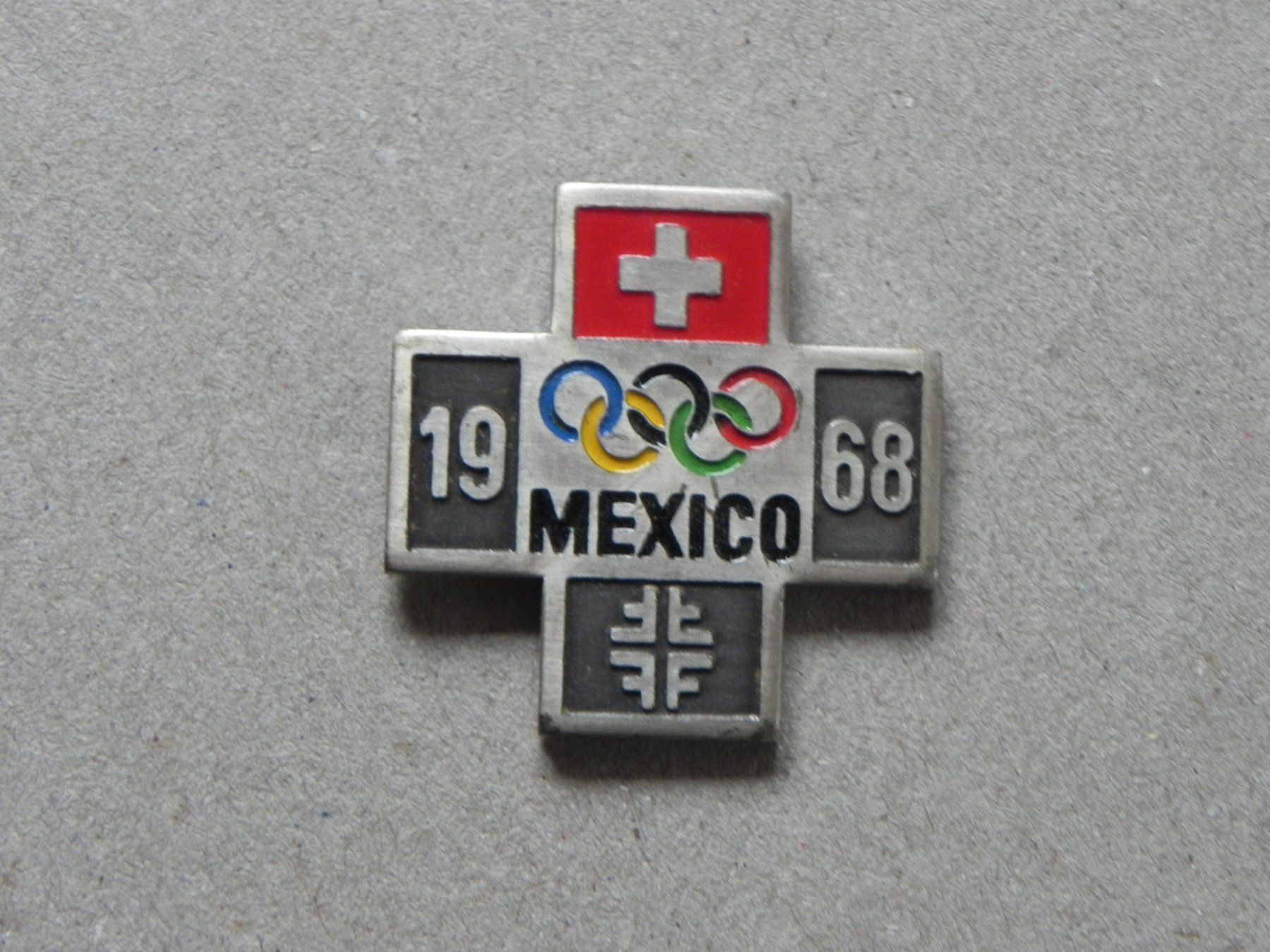 Medaglie: Olympiade Abzeichen Brosche Schweiz Mexiko 1968 Olympia – Usato da Siebnen venduto da krimsie