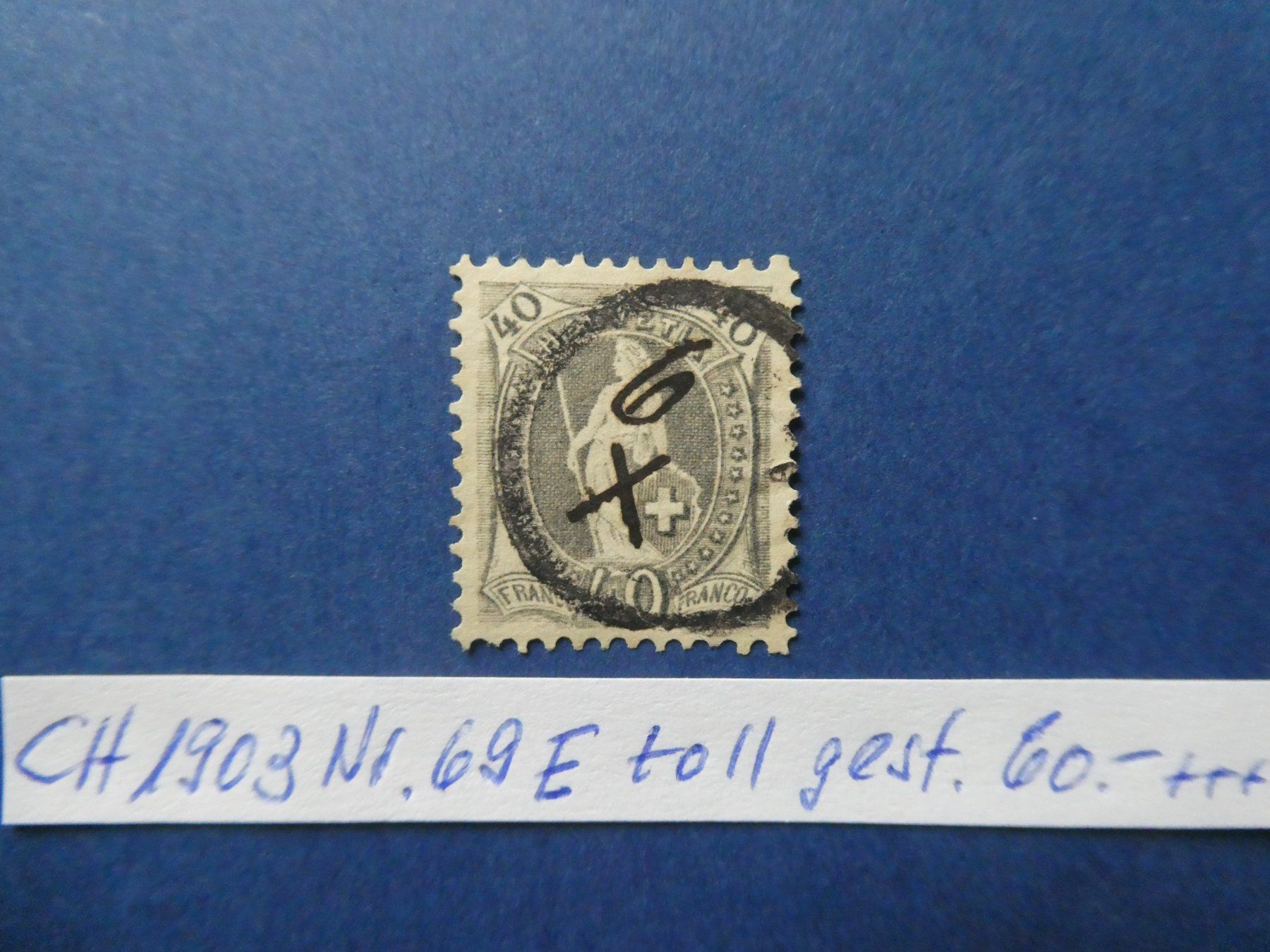 Tutti i francobolli: CH 1903 Nr. 69E toll gestempelt – Usato da Lausen venduto da Herbamare01