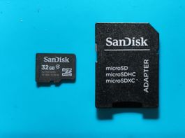 32 GB microSDHC-Speicherkarte: Class 4 (C4) SanDisk