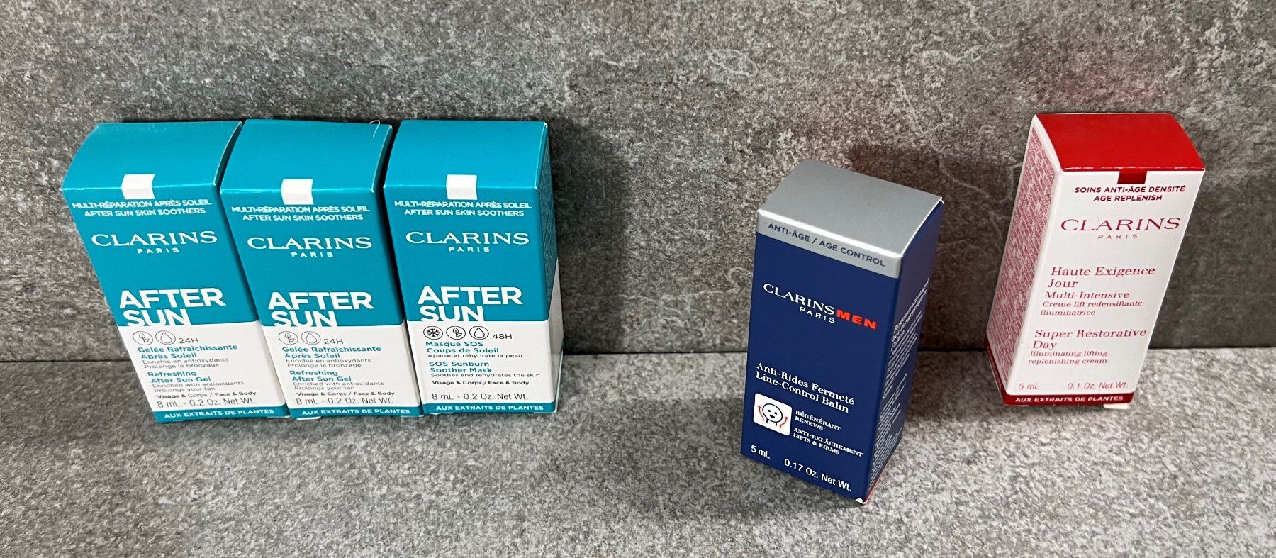Clarins Gesichtspflege: CLARINS im 5er Set ... – Neu und originalverpackt aus Chur von Papageibarsch77