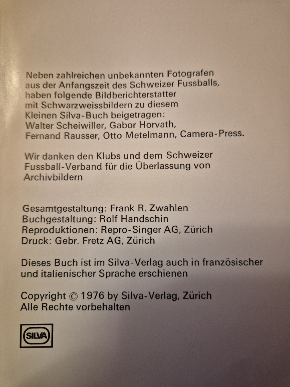 Libri: Buch: Schweizer Fussball, Silva – Usato da Villmergen venduto da MONCHHICHI 2