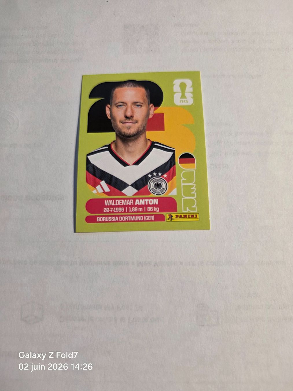 Panini Carte collezionabili: Panini  2026 WALDEMAR ANTON GER 7 – Nuovo (secondo la descrizione) da Grand-Lancy venduto da Seo67