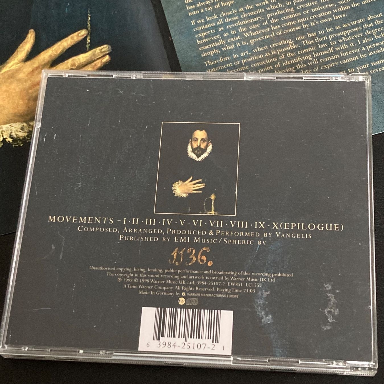 CD: Vangelis - El Greco – Usato da Bern venduto da Ntsamina 1