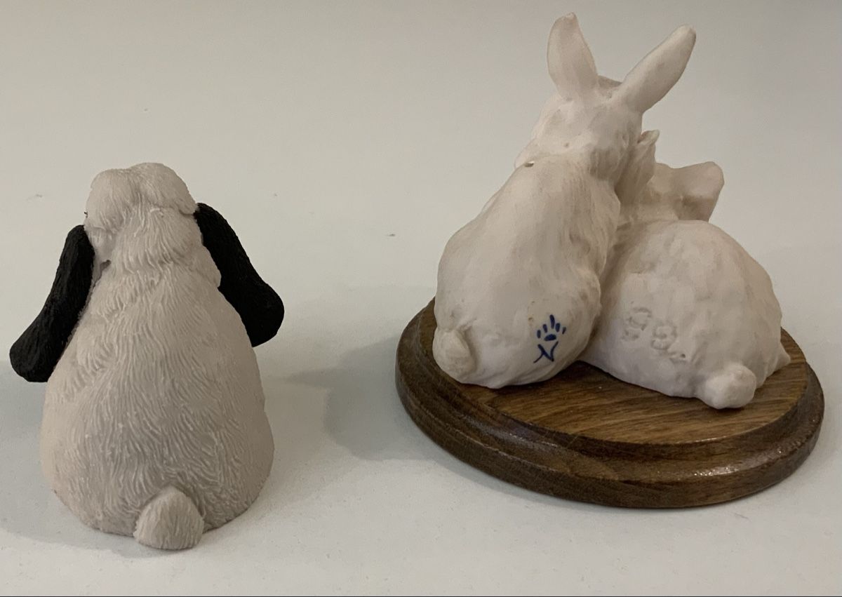 Statuette: Un lapin bélier et un duo – Usato da rolle venduto da Tontonjulot 1