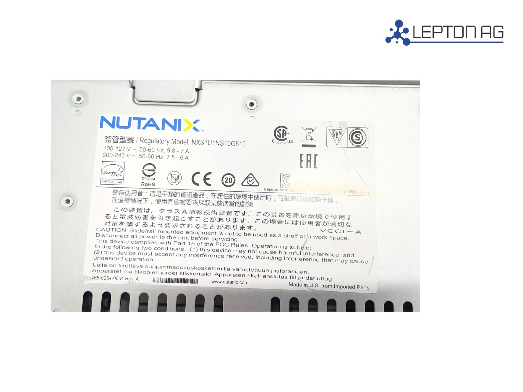 Supermicro Server: Nutanix Supermicrro X11DPU-G6-NI22 Server – Usato da Niederdorf venduto da LeptonAG 5