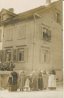 Gasthaus in MELS SG mit Rechnung! um 1920! Toll belebte AK!