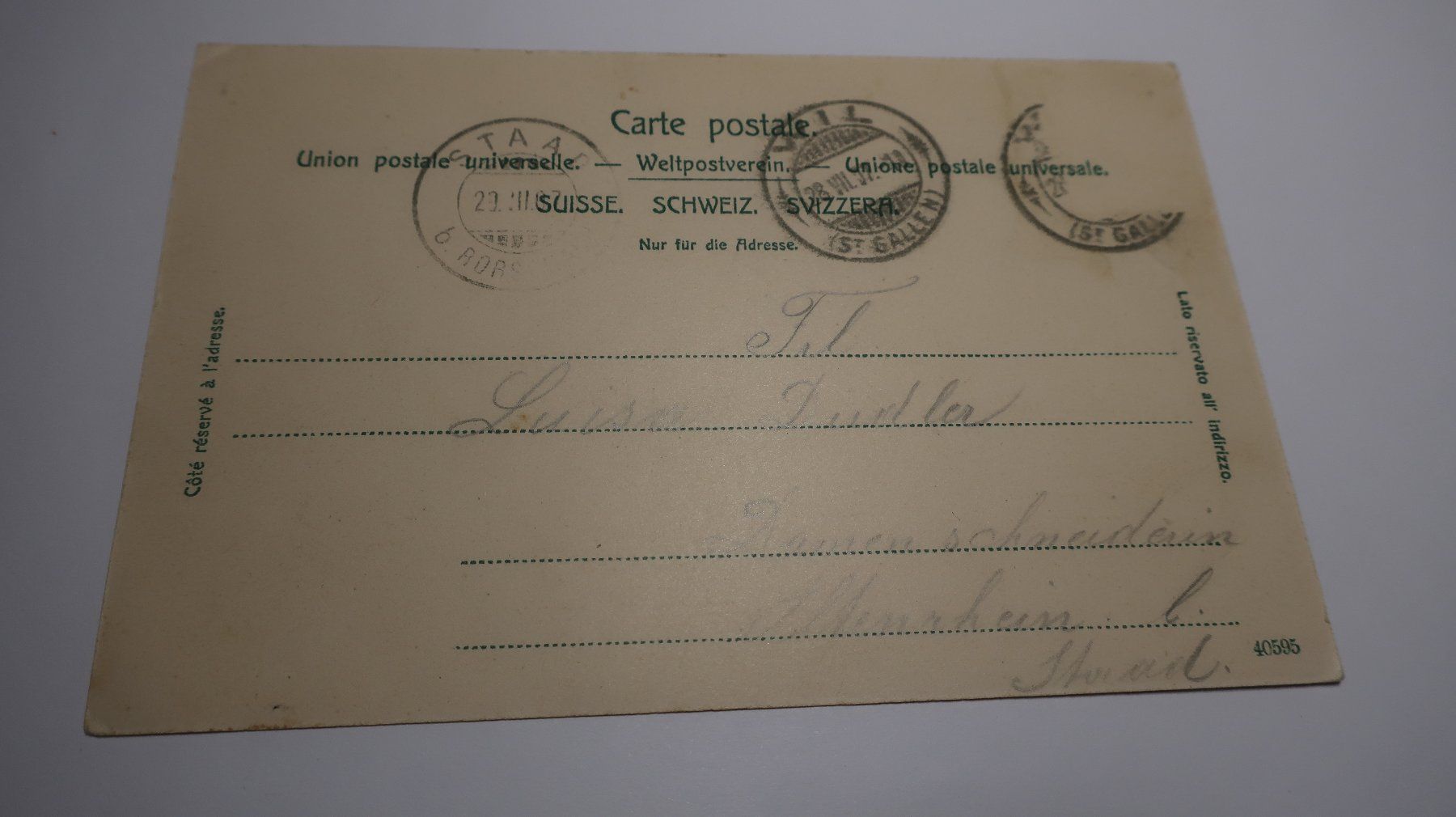 Cartes postales: Wyl  1907 – D'occasion à Cormoret par Pascalll2001 3
