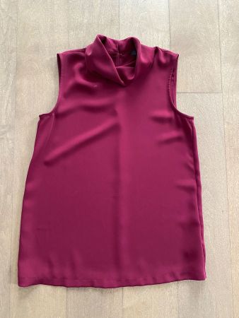 ESPRIT - bordeaux-rote, ärmellose Bluse