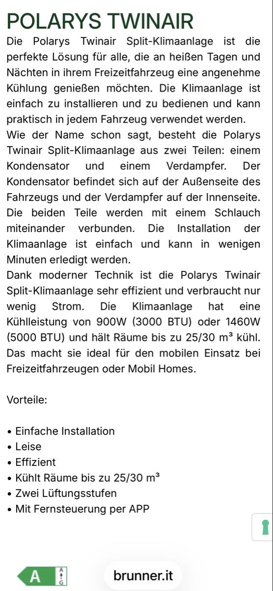 Klimageräte: Brunner Split-Klimaanlage – Gebraucht aus Zürich von ISA575 5