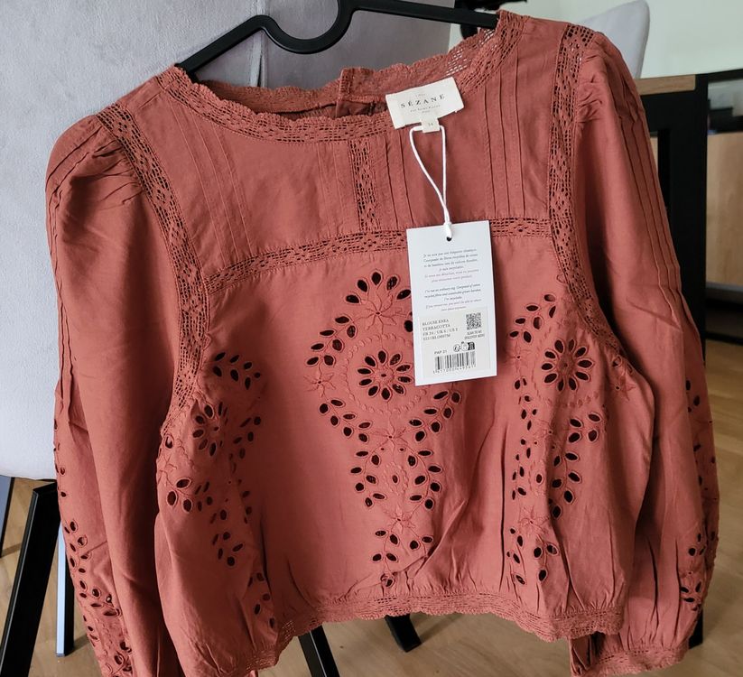 Sezane blouse Enea taille 34, neuve avec étiquette de prix (Neuf