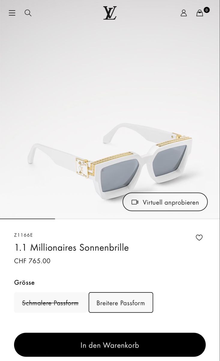 Louis Vuitton Occhiali & Lenti: Louis Vuitton - Millionaires Sonnenbrille – Usato da Rudolfstetten venduto da helenico23 1