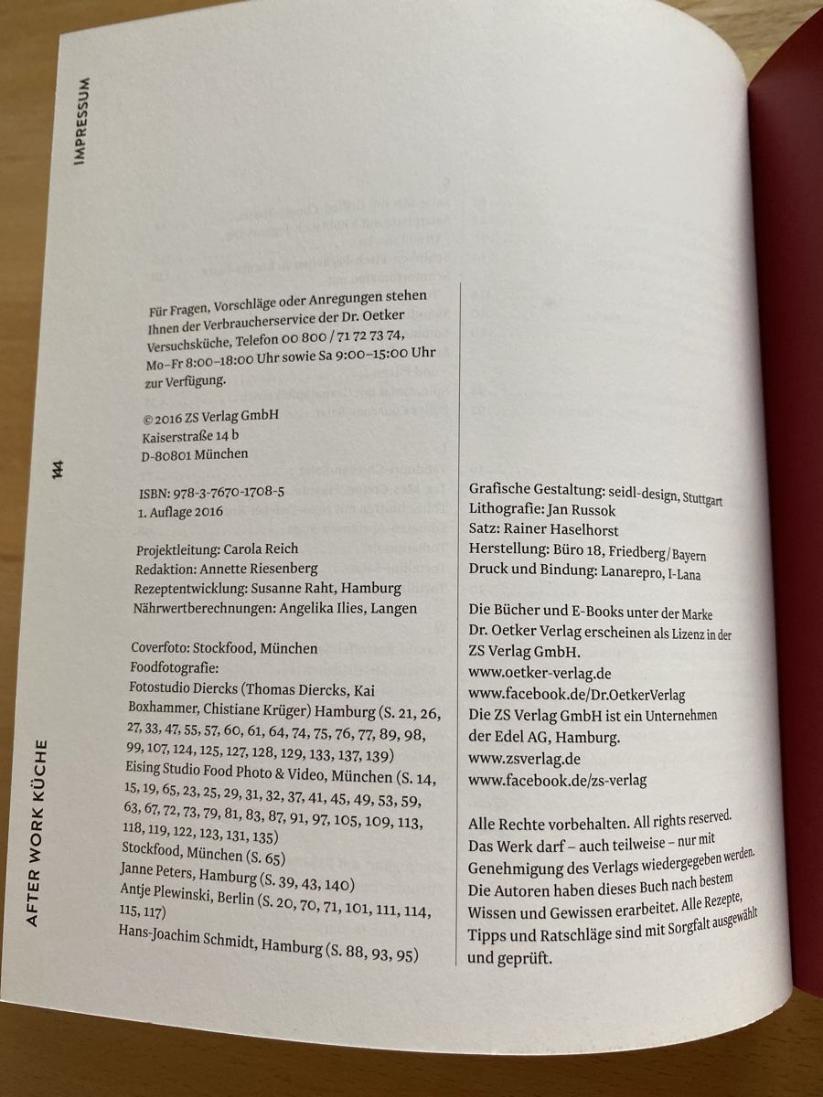 Libri: After Work Küche Dr. Oetker – Usato da Schwarzenburg venduto da Michellu 4