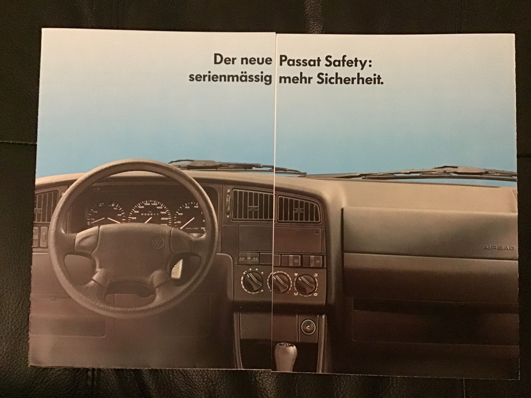 VW Documenti: VW Passat Safety Posterprospekt 12 Seiten September 1992 – Usato da Scherzingen venduto da Starseller62