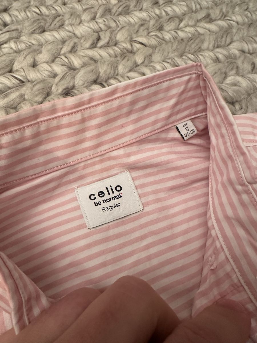 Camicie: Celio Hemd, Gr. S, rosa-weiss gestreift – Nuovo (secondo la descrizione) da Willisau venduto da Fredy_08 2