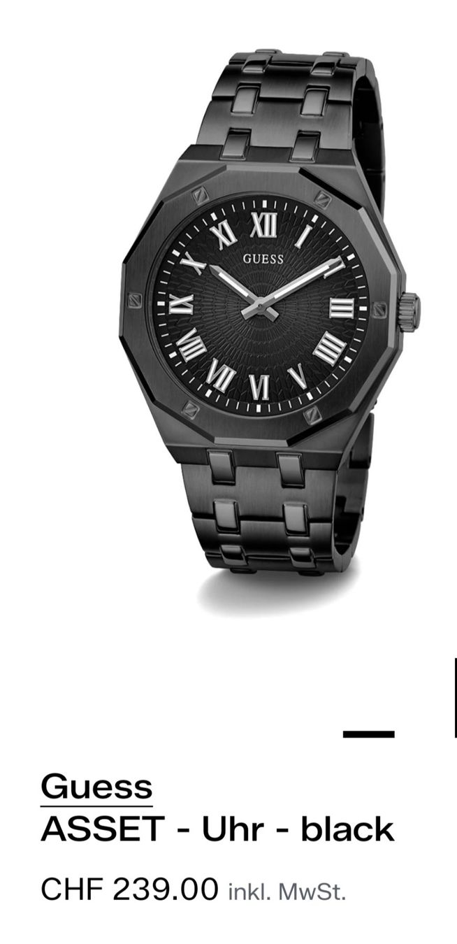 Guess Orologi: Montre Guess Asset – Usato da Biel/Bienne venduto da notfun 4