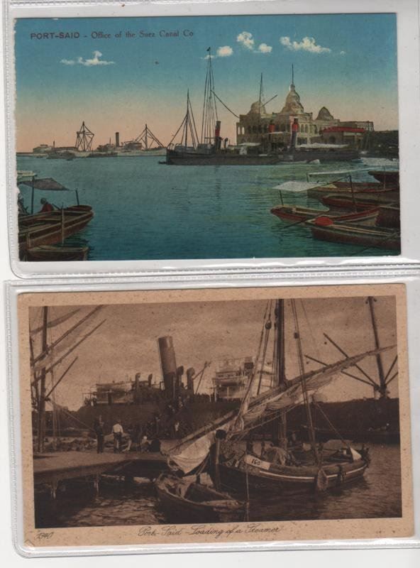 Cartoline postali: 2 schöne Ansichtskarten Port-Said (*) – Usato da Remetschwil venduto da Hofiii