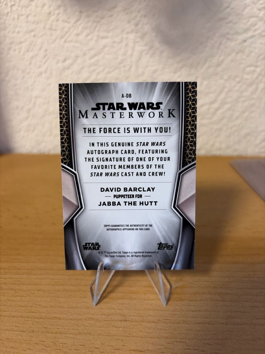 Topps Carte collezionabili: Carte Star Wars Masterwork Jabba le Hutt autographe – Nuovo (secondo la descrizione) da la chaux-de-fonds venduto da swann88 1