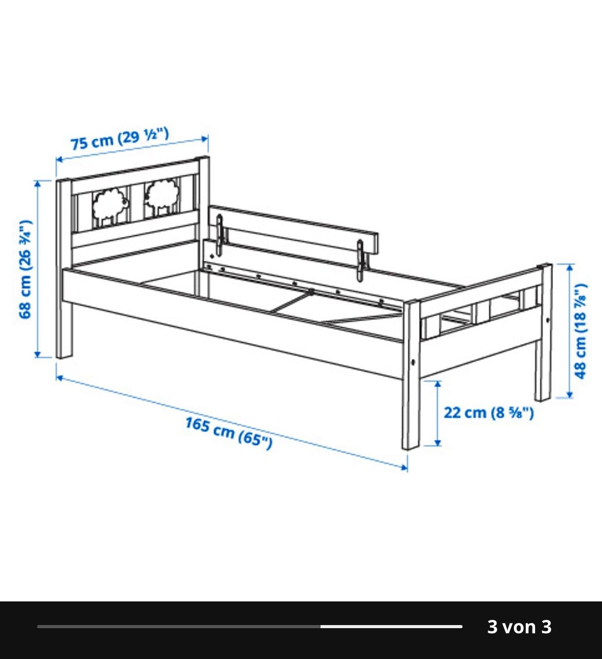 Ikea Letti: Kinderbett Kritter mit Matratze – Usato da Safnern venduto da Nikoelsch 4