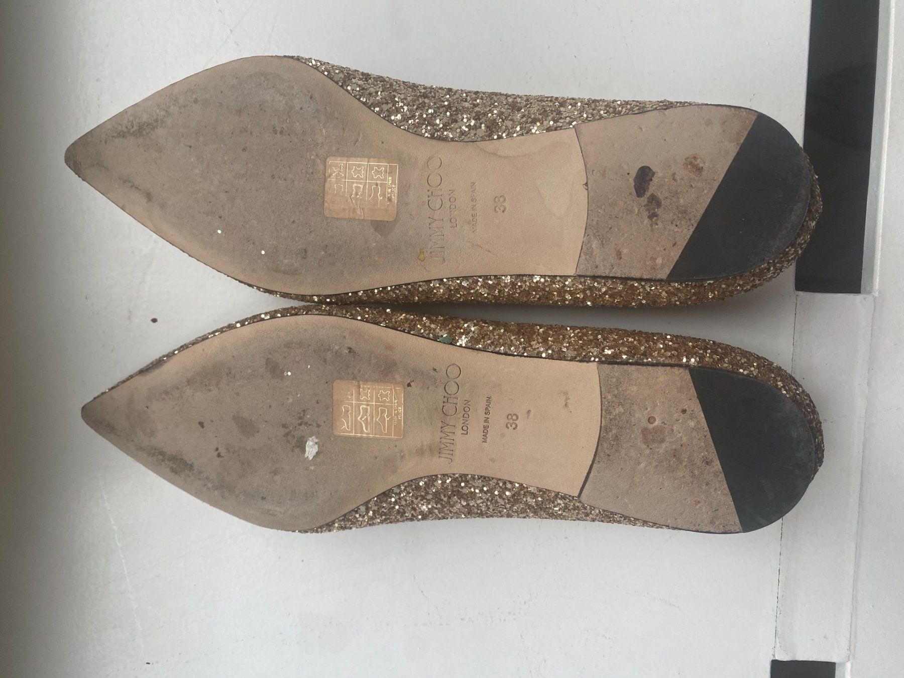 Jimmy Choo Scarpe da donna: Jimmy Choo Romy glitter flats size 38 – Usato da Zürich venduto da ali_2qlh 3