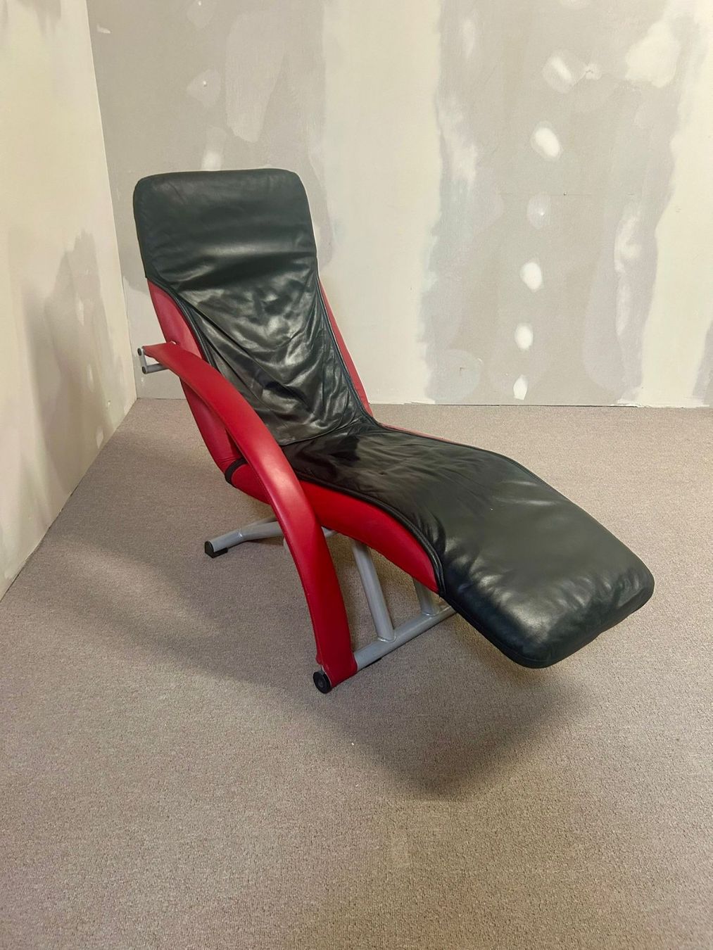 Flexa Sessel Adriano Piazzesi Arketipo Relax Liege rot Leder (Gebraucht ...