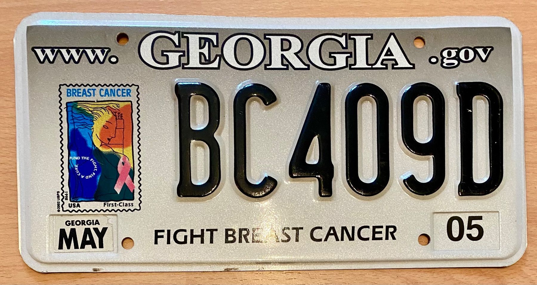 Insegne: US Nummernschild Georgia 2005 BC409D – Usato da Wolfhalden venduto da 19651979