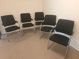 5x Girsberger Connexion Freischwinger Konferenzstuhl