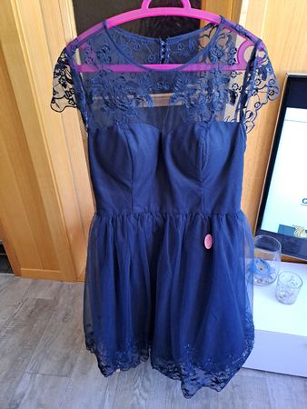 Damen Kleid Chi Chi London dunkelblau Gr 44 Neu