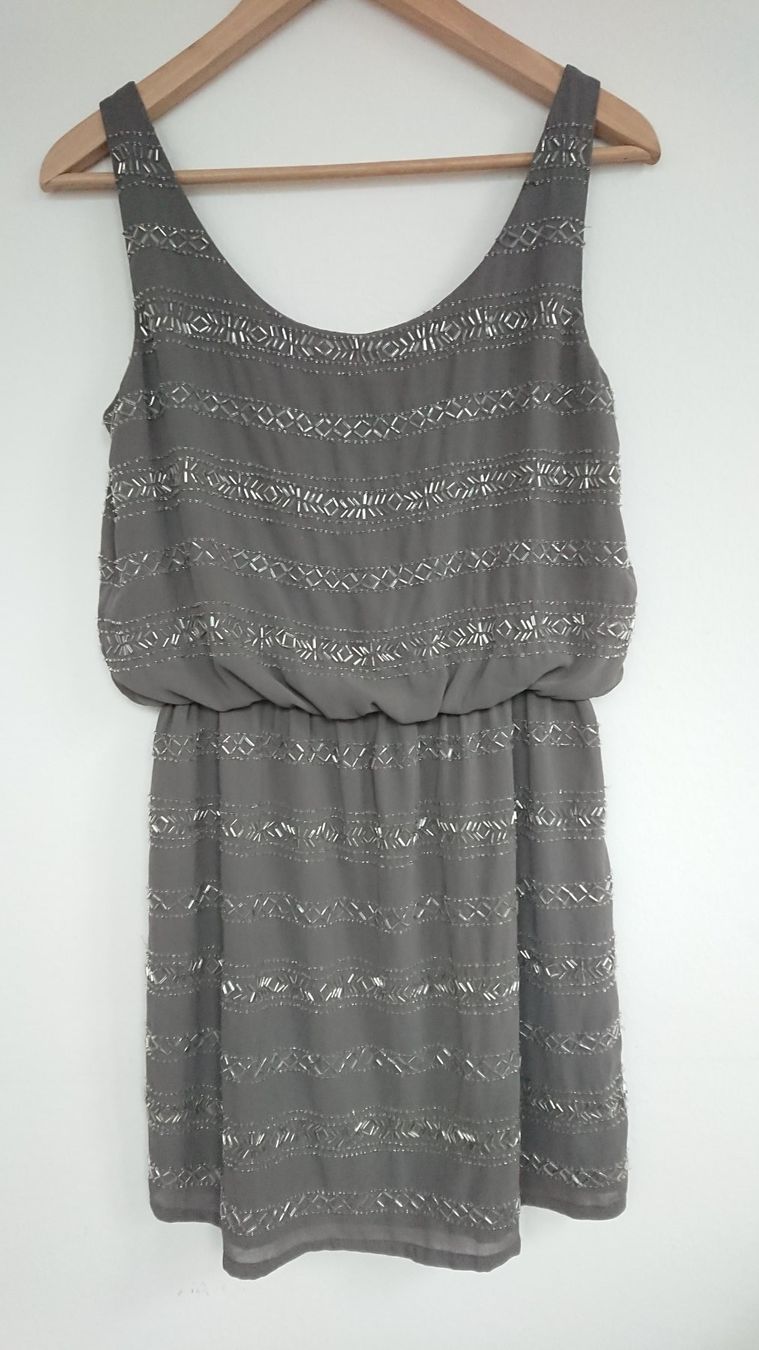 Mango Vestiti: Damen Kleid Mango Gr. XS Grau 100% Polyester – Usato da Hallau venduto da CHACLA 2