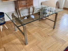 Couchtisch Glas Metall Gestell rechteckig gebraucht
