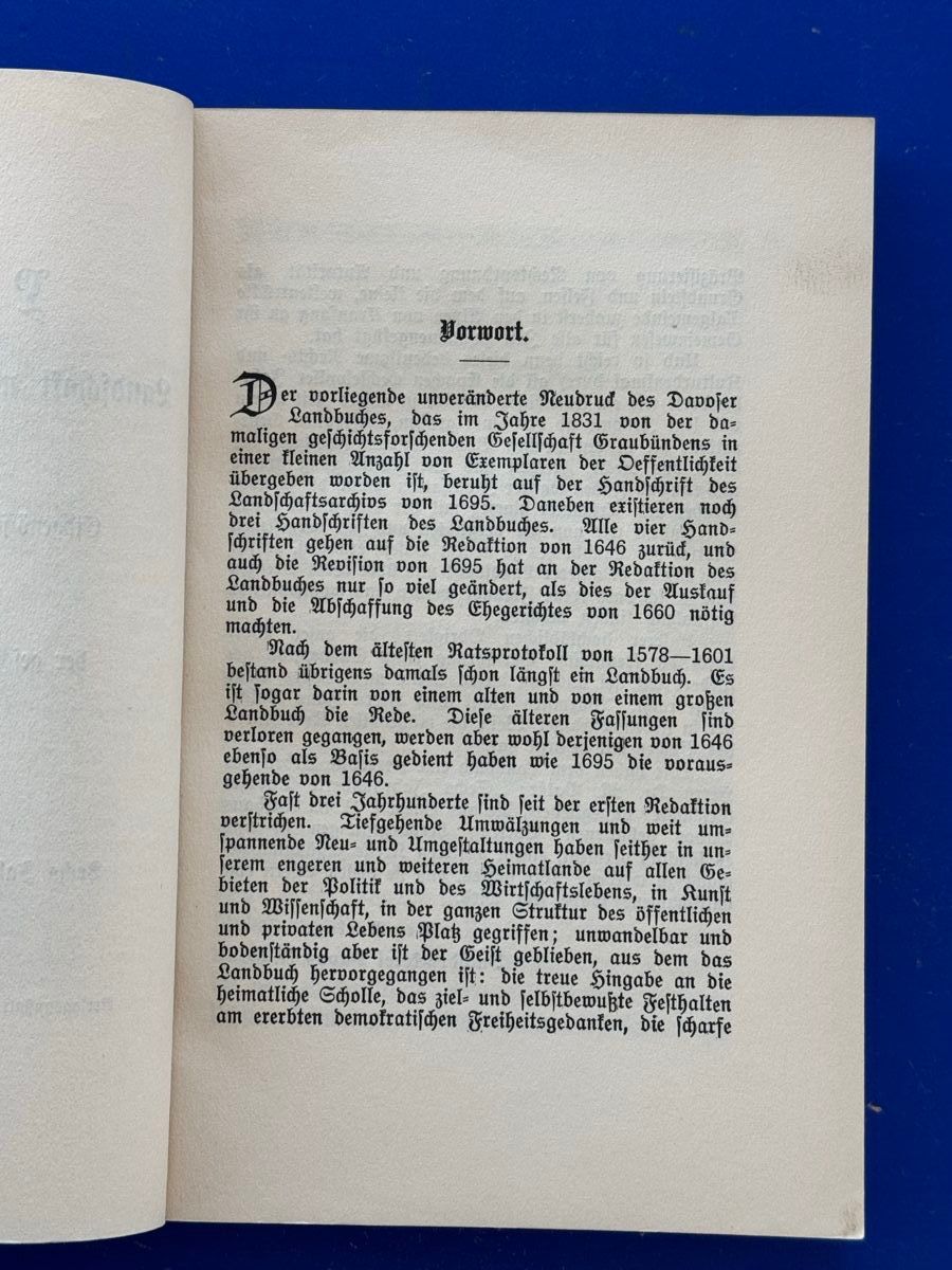 Libri: Landbuch der Landschaft und Hochgerichts-Gemeinde Davos – Usato da Adliswil venduto da buch_und_kunst 4
