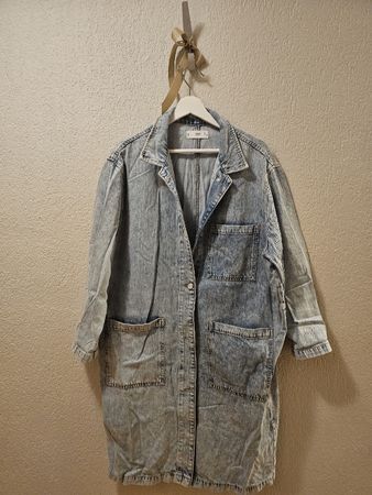 Coole lange Oversize Jeans Jacke von Mango Denim, Grösse M 