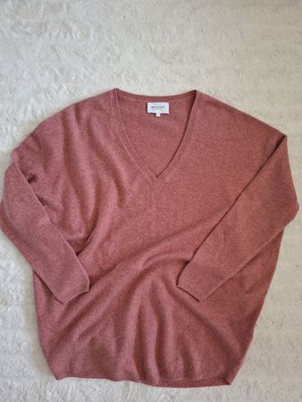 Pull rose cachemire Eric Bompard Taille M doux neuf