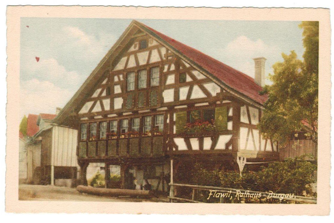 Cartoline postali: AK Flawil Rathaus – Usato da Zürich venduto da Tolima194