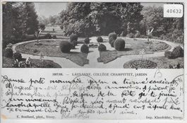 Lausanne - College Champittet, Jardin