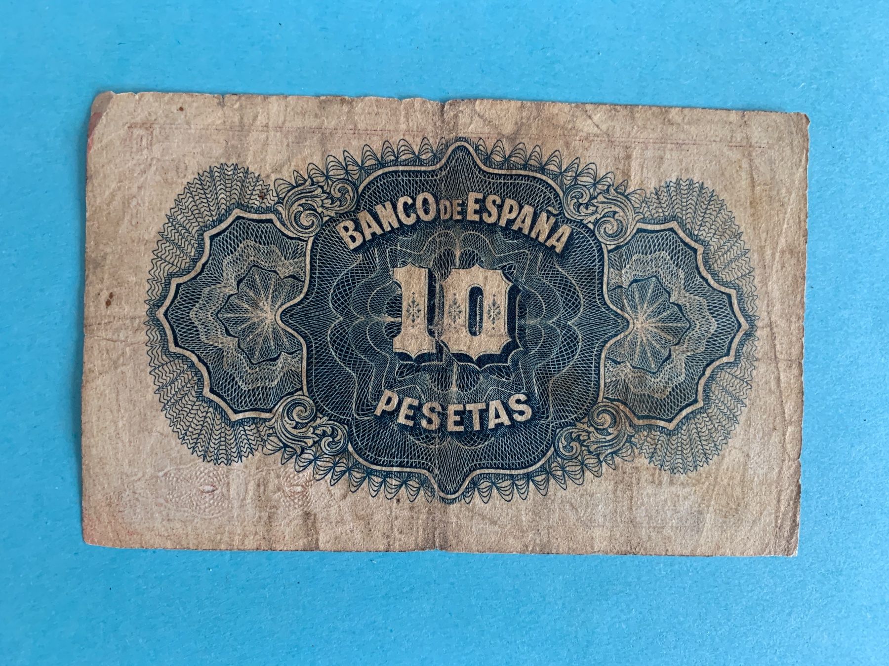 Banknoten: ESPAGNE - Diez Pesetas Emision 1935 - Gebraucht / Usagé – Gebraucht aus Le Lignon von Trikles 1